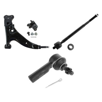 TRQ® - Front Passenger Side Lower Control Arm with Ball Joint and Tie Rod End Kit