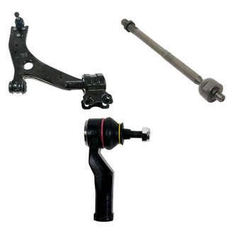 TRQ® - Front Passenger Side Lower Control Arm with Ball Joint and Tie Rod End Kit