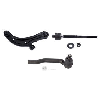TRQ® - Front Passenger Side Lower Control Arm with Ball Joint and Tie Rod End Kit