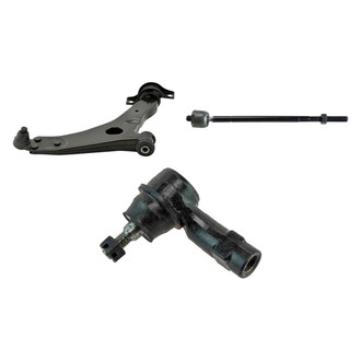 TRQ® - Front Passenger Side Lower Control Arm with Ball Joint and Tie Rod End Kit