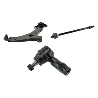 TRQ® - Front Passenger Side Lower Control Arm with Ball Joint and Tie Rod End Kit