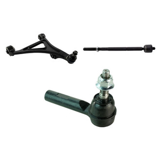 TRQ® - Front Passenger Side Lower Control Arm with Ball Joint and Tie Rod End Kit