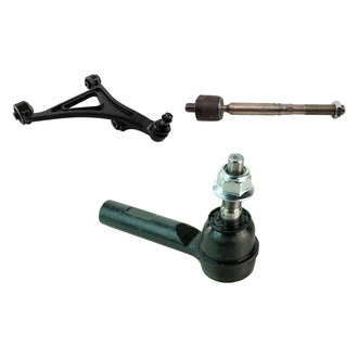 TRQ® - Front Passenger Side Lower Control Arm with Ball Joint and Tie Rod End Kit