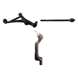 TRQ® - Front Passenger Side Lower Control Arm with Ball Joint and Tie Rod End Kit