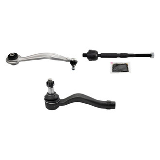 TRQ® - Front Passenger Side Lower Control Arm with Ball Joint and Tie Rod End Kit
