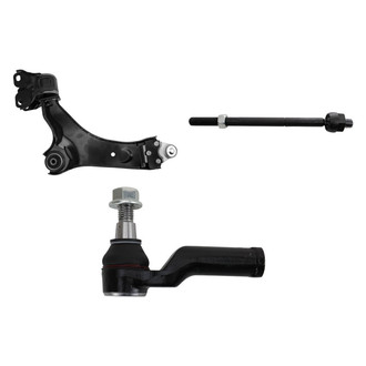 TRQ® - Front Passenger Side Lower Control Arm with Ball Joint and Tie Rod End Kit