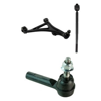 TRQ® - Front Passenger Side Lower Control Arm with Ball Joint and Tie Rod End Kit