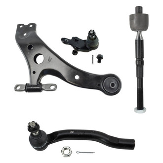 TRQ® - Front Passenger Side Lower Control Arm and Tie Rod End Kit