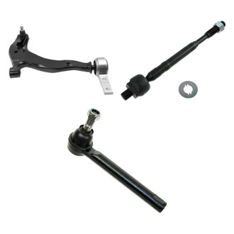 TRQ® - Front Passenger Side Lower Control Arm with Ball Joint and Tie Rod End Kit