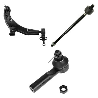 TRQ® - Front Passenger Side Lower Control Arm with Ball Joint and Tie Rod End Kit