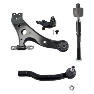 TRQ® - Front Passenger Side Lower Control Arm and Tie Rod End Kit
