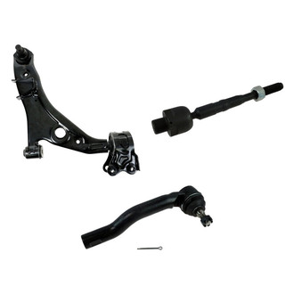TRQ® - Front Passenger Side Lower Control Arm with Ball Joint and Tie Rod End Kit