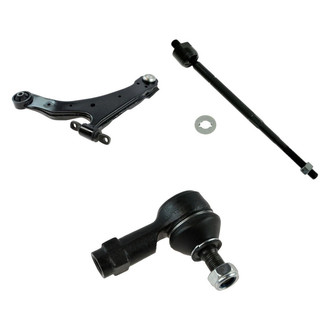 TRQ® - Front Passenger Side Lower Control Arm with Ball Joint and Tie Rod End Kit