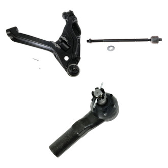 TRQ® - Front Passenger Side Lower Control Arm with Ball Joint and Tie Rod End Kit