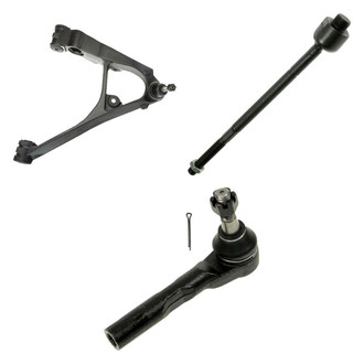 TRQ® - Front Passenger Side Lower Control Arm with Ball Joint and Tie Rod End Kit