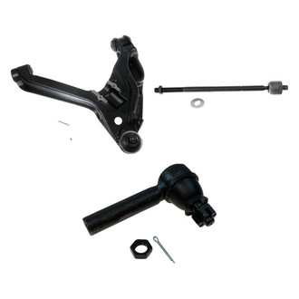 TRQ® - Front Passenger Side Lower Control Arm with Ball Joint and Tie Rod End Kit