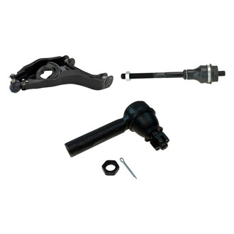 TRQ® - Front Passenger Side Lower Control Arm with Ball Joint and Tie Rod End Kit