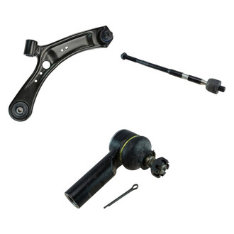 TRQ® - Front Passenger Side Lower Control Arm with Ball Joint and Tie Rod End Kit