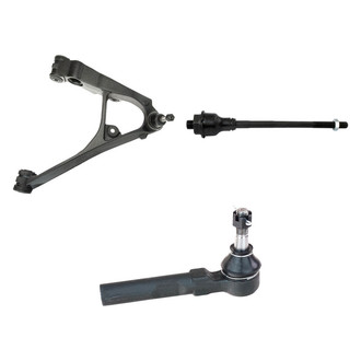 TRQ® - Front Passenger Side Lower Control Arm with Ball Joint and Tie Rod End Kit