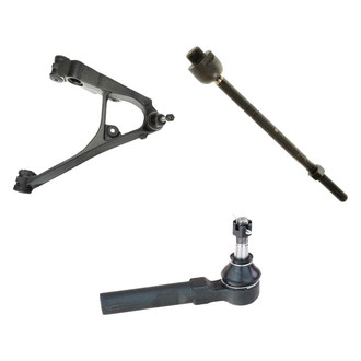 TRQ® - Front Passenger Side Lower Control Arm with Ball Joint and Tie Rod End Kit