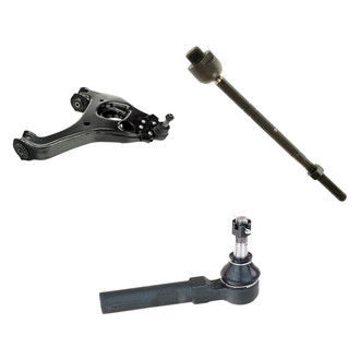 TRQ® - Front Passenger Side Lower Control Arm with Ball Joint and Tie Rod End Kit
