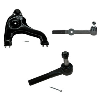 TRQ® - Front Passenger Side Lower Control Arm with Ball Joint and Tie Rod End Kit