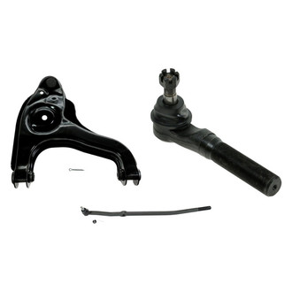 TRQ® - Front Passenger Side Lower Control Arm with Ball Joint and Tie Rod End Kit