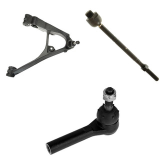 TRQ® - Front Passenger Side Lower Control Arm with Ball Joint and Tie Rod End Kit