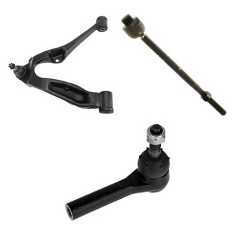 TRQ® - Front Passenger Side Lower Control Arm with Ball Joint and Tie Rod End Kit