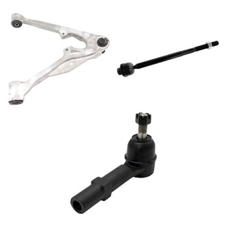 TRQ® - Front Passenger Side Lower Control Arm with Ball Joint and Tie Rod End Kit