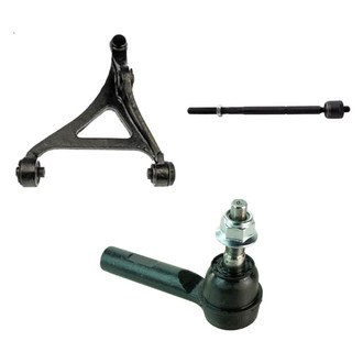 TRQ® - Front Passenger Side Lower Control Arm with Ball Joint and Tie Rod End Kit