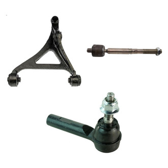 TRQ® - Front Passenger Side Lower Control Arm with Ball Joint and Tie Rod End Kit