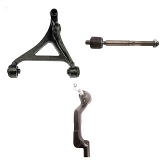 TRQ® - Front Passenger Side Lower Control Arm with Ball Joint and Tie Rod End Kit