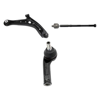 TRQ® - Front Passenger Side Lower Control Arm with Ball Joint and Tie Rod End Kit