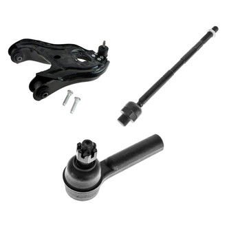 TRQ® - Front Passenger Side Lower Control Arm with Ball Joint and Tie Rod End Kit