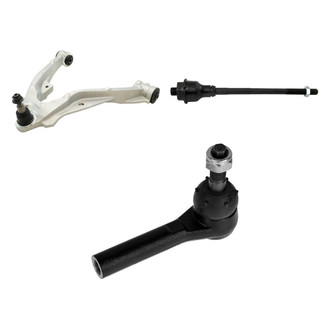 TRQ® - Front Passenger Side Lower Control Arm with Ball Joint and Tie Rod End Kit