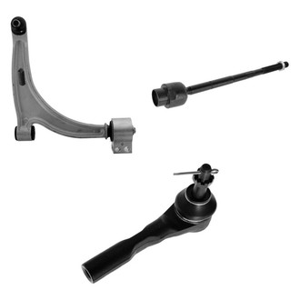 TRQ® - Front Passenger Side Lower Control Arm with Ball Joint and Tie Rod End Kit