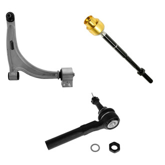 TRQ® - Front Passenger Side Lower Control Arm with Ball Joint and Tie Rod End Kit