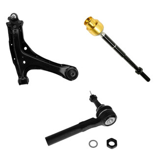 TRQ® - Front Passenger Side Lower Control Arm with Ball Joint and Tie Rod End Kit