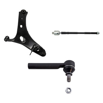 TRQ® - Front Passenger Side Lower Control Arm with Ball Joint and Tie Rod End Kit