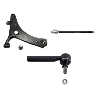 TRQ® - Front Passenger Side Lower Control Arm with Ball Joint and Tie Rod End Kit