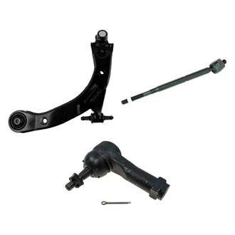 TRQ® - Front Passenger Side Lower Control Arm with Ball Joint and Tie Rod End Kit
