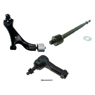 TRQ® - Front Passenger Side Lower Control Arm with Ball Joint and Tie Rod End Kit