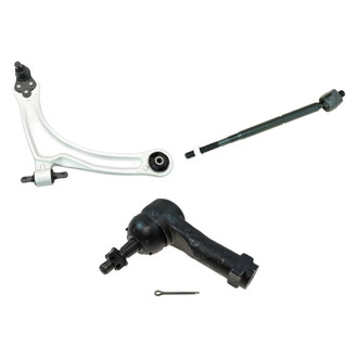 TRQ® - Front Passenger Side Lower Control Arm with Ball Joint and Tie Rod End Kit