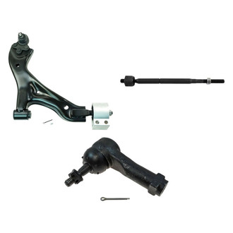 TRQ® - Front Passenger Side Lower Control Arm with Ball Joint and Tie Rod End Kit