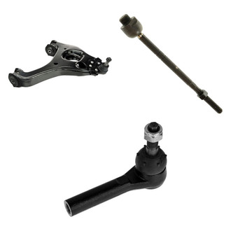 TRQ® - Front Passenger Side Lower Control Arm with Ball Joint and Tie Rod End Kit