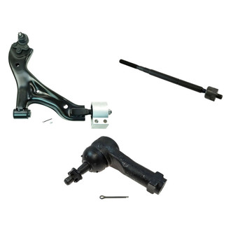 TRQ® - Front Passenger Side Lower Control Arm with Ball Joint and Tie Rod End Kit