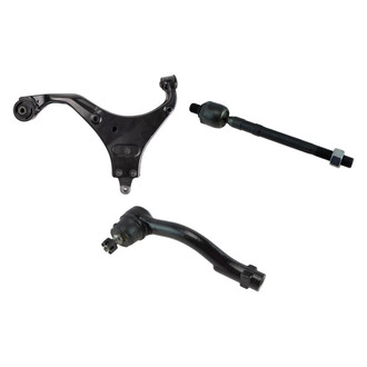 TRQ® - Front Passenger Side Lower Control Arm and Tie Rod End Kit