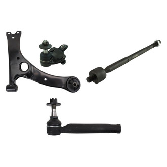 TRQ® - Front Passenger Side Lower Control Arm and Tie Rod End Kit