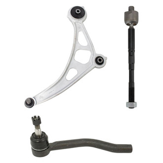 TRQ® - Front Passenger Side Lower Control Arm with Ball Joint and Tie Rod End Kit
